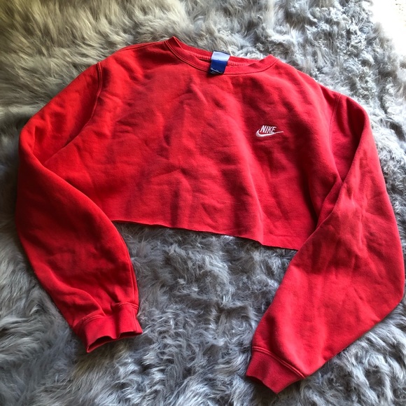 reworked nike crop sweatshirt